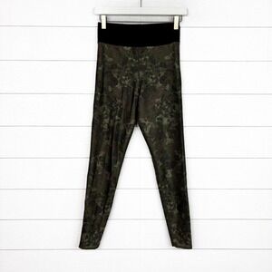 Ultracor Green Camo Print Side Stripe Legging Compression Large